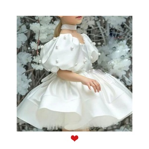 Nuevo <span class=keywords><strong>Vestido</strong></span> de Princesa con Volantes para Niñas, Primera Comunión, Fiesta de Bodas, <span class=keywords><strong>Vestido</strong></span> de <span class=keywords><strong>Tul</strong></span> con Cinturón de Perlas y Lazo, <span class=keywords><strong>Vestido</strong></span> de Actuación para Cumpleaños de Bebé - Product Image 1