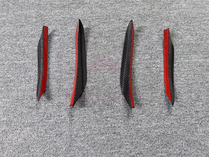 Juego de cuatro piezas de hoja de viento de parachoques delantero estilo A de fibra de carbono verdadero para el nuevo <span class=keywords><strong>BMW</strong></span> F98 X4M F97 X3M kit de carrocería falda lateral de labio delantero - Product Image 4
