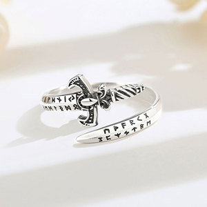 Bagues Merryshine en argent sterling 925, style épée <span class=keywords><strong>viking</strong></span>, épée de chevalier, poignard, amulette de protection simple, bijoux irlandais gothiques punk - Product Image 3