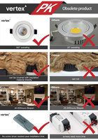 Dimmable Led Encastré Vers Le Bas Lumière Boîtier En Aluminium IP44 Spot Lampe Projecteur Dim à Chaud Led Downlight pour Maison Chambre Salle De Bains