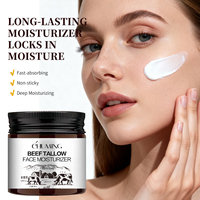 Produits de soin de la peau à base de graisse de bœuf nourrie à l'herbe et de miel, crème hydratante pour le visage et le corps avec acide hyaluronique et beurre de karité