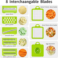 2025 vente chaude outils de cuisine Gadgets 22 en 1 hachoir à légumes trancheuse râpe à fruits multifonctionnelle
