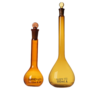 Verrerie de <span class=keywords><strong>chimie</strong></span> 1-5000ml flacon à fond plat flacon jaugé 250ml flacon jaugé pour laboratoire avec bouchon - Product Image 4
