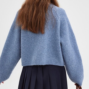 <span class=keywords><strong>Cardigan</strong></span> Vintage a maniche lunghe da donna Chic top Chic in colore azzurro top alla moda Chic per l'inverno - Product Image 3