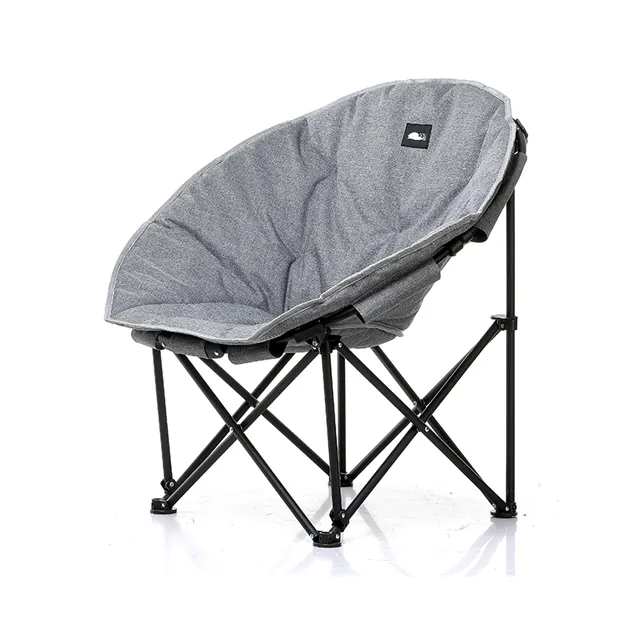 Easy Folding Comfortable Moon Chair Gray Colour Outdoor Furniture For Garden