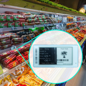 Etiquetas de Precio Digitales ESL Rectangulares Populares con Pantalla de Tinta Electrónica de 2.13 Pulgadas, Etiquetas de Precio Fijas y Resistentes al Agua - Product Image 1
