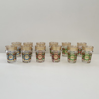 En Stock Lot de 12 Tasses à Thé en Verre Marocaines de Luxe 350ml pour Restaurant Saoudien, Tasse à Café Marocain Facile à Transporter