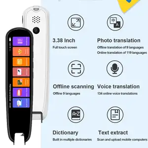 ปากกาแปลภาษาอัจฉริยะแบบเรียลไทม์เครื่องสแกนด้วยเสียงอุปกรณ์แปลภาษา134แบบเรียลไทม์ฟังก์ชัน MD04