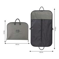 Housse de costume noire 60*120 CM, légère, en tissu Oxford, anti-poussière, sac de rangement portable pour vêtements avec logo