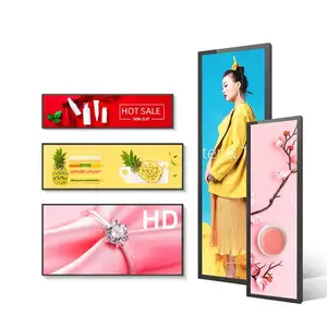 Multi Formaten Plank Lcd Breed Stretch Scherm Display 23 Inch Android Systeem Stretch Frame Plank Display