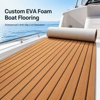 Tapis de sol moderne en vinyle de teck marron marin antidérapant Click pour l'extérieur Sea Deck Yacht Deck Flooring Made Eva Foam