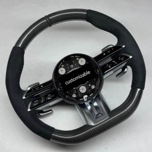 Volant en fibre de carbone et Alcantara avec écran OLED pour <span class=keywords><strong>Mercedes</strong></span> Benz <span class=keywords><strong>AMG</strong></span> C43 <span class=keywords><strong>E53</strong></span> G63 W205 W213 W176 W204 W205 W177 W212 W222 - Product Image 6