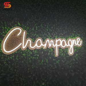 Lettres personnalisées lisses Champagne décoration murale rvb néons pour fête de mariage Champagne décoration murale - Product Image 4
