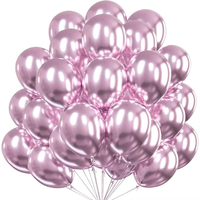 30 ballons en latex métallisé argenté, chromé, doré et violet de 10 pouces, recyclables et durables, pour Halloween, baby shower, fête des mères, Noël