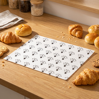 Papier d'emballage pour boulangerie, imprimé sur mesure, résistant à la graisse, en pâte de bois vierge, biodégradable, de qualité alimentaire, recyclable, pour gâteaux et restauration rapide