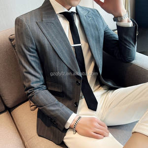 <strong>Mens</strong> Fashion <strong>Blazer</strong> <strong>Men</strong> Plus Size Jackets Single Breasted Business <strong>Men's</strong> Formal Suit Slim Fit <strong>Tweed</strong> Suit Factory Customization - Product Image 3