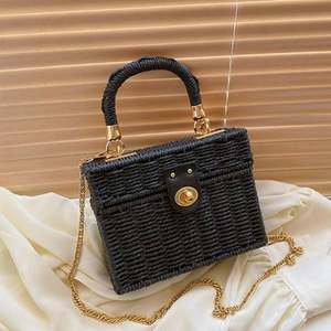 Bolsos de Compras <span class=keywords><strong>Grandes</strong></span> de Verano de Alta Calidad Tejidos de Paja, Bolsos de Mano Hechos a Mano para Mujer, Bolsos de <span class=keywords><strong>Playa</strong></span> de Paja - Product Image 3