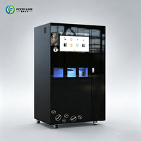 Máquina Expendedora de Café Robótica Comercial con Pantalla Táctil Inteligente y Máquina de Hielo Integrada