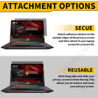 NANOBLIND 14 "Filtre d'écran de confidentialité anti-éblouissement Film de protection LCD bloquant la lumière bleue Protecteur d'écran anti-espion à 360 degrés