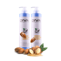 Après-shampoing éclaircissant végétalien à l'huile d'argan DIVA - Répare les dommages et hydrate - 500 ml - Unisexe