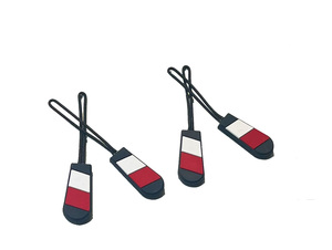 Nhà Máy hengda tùy chỉnh tự động trượt với cao su tap dây kéo kéo thay thế với cao su cao su dây kéo Tab - Product Image 5