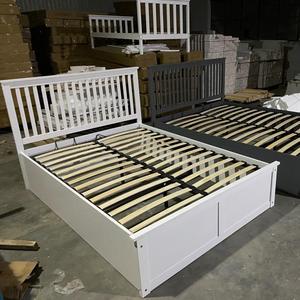 Cama otomana <span class=keywords><strong>de</strong></span> madera barata cama doble <span class=keywords><strong>de</strong></span> pino blanco con almacenamiento - Product Image 1