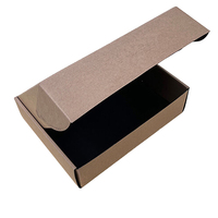 Vente en gros, boîte d'emballage d'expédition de vêtements pliante kraft marron, boîte postale ondulée personnalisée