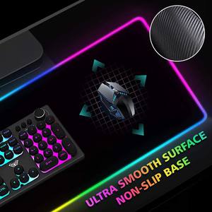 Alfombrilla de Ratón para Juegos RGB LED Grande con 10 Efectos de Iluminación Intermitentes, Base de Goma Antideslizante, Interfaz USB 2.0 - En Existencia - Product Image 1