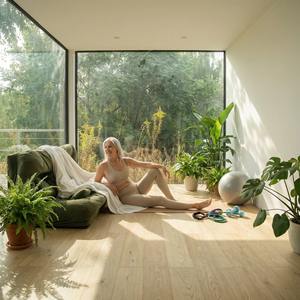 Parquet en bouleau massif importé, résistant aux UV et antibactérien, dimensions 1210x167x14, idéal pour les balcons des appartements de retraite - Product Image 6