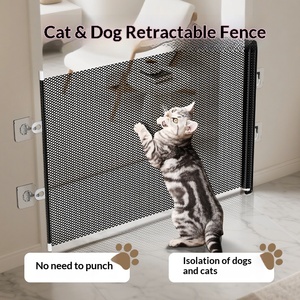 Barrière de Sécurité Intérieure Rétractable Moderne en PVC Anti-Évasion pour Chats et Chiens, Barrière Anti-Saut pour Escalier et Couloir, Accessoires pour Animaux de Compagnie - Product Image 2