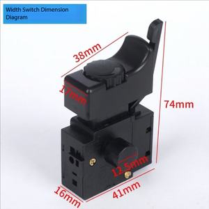 Accesorio de Control de Velocidad para Taladro Manual, Ajuste de Velocidad Continuo, Avance/Retroceso, Plástico, 1NO1NC, 250V 6A, Eléctrico, FA2-6/1BEK - Product Image 4