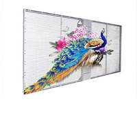 Publicidad interior HD LED Pantalla de vidrio transparente Malla Pantalla LED transparente 3,9mm-7,8mm DJ Video Wall para tienda Ventana Centro comercial
