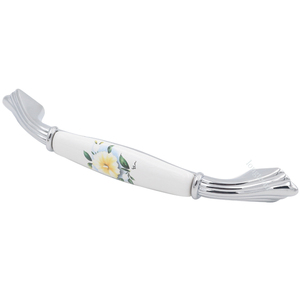 Classique <span class=keywords><strong>Porcelaine</strong></span> Chrome Meubles Poignées Tiroir Décoratif <span class=keywords><strong>En</strong></span> Céramique Armoire <span class=keywords><strong>De</strong></span> Cuisine <span class=keywords><strong>Poignée</strong></span> <span class=keywords><strong>De</strong></span> <span class=keywords><strong>Porte</strong></span> - Product Image 3