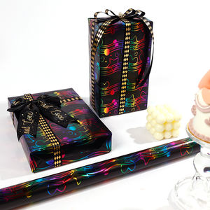 Wholesale 80g <b>Birthday</b> Colored Gold Art <b>Paper</b> Tissue 43*300cm Gift Luxury Custom Packaging <b>Wrapping</b> <b>Paper</b> Roll - Product Image 2