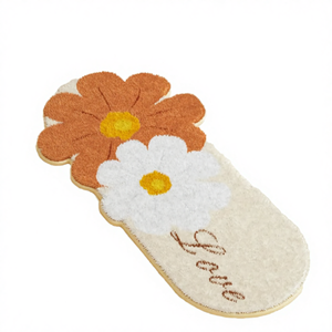 Tapis de bain antidérapant personnalisé en gros, nouveau design, imitation cachemire, 3-5 mm d'épaisseur, dos en caoutchouc antidérapant, fabrication mécanique, pour la maison et l'hôtel - Product Image 2