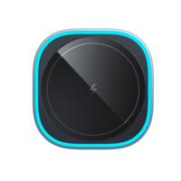 Support de charge magnétique pour voiture avec lumière bleue, chargeur sans fil magnétique 15W, support de téléphone pour grille d'aération/tableau de bord pour iPhones