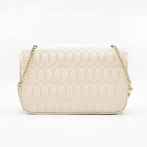 Hot Selling White Microfiber Bag Luxury Woman Handbag Custom Cross Body Bag With Adjustable Shoulder Strap