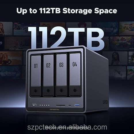 Ugreen DXP4800 Plus NAS - 5-Core CPU, 8GB RAM, 4K Support