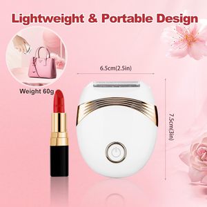 Mini Portable Women's Rotating <b>Disc</b> Epilator Electric Lady Shaver IPX6 Waterproof Rechargeable Body Hair Removal for Household - Product Image 6