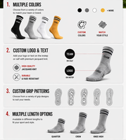 Chaussettes de football antidérapantes pour jeunes et hommes, avec grip, pour la saison printanière, personnalisables