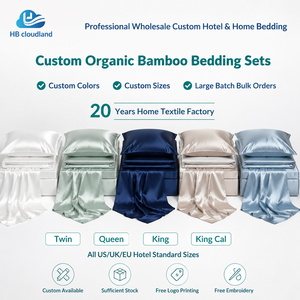 Ropa de Cama de <span class=keywords><strong>Hotel</strong></span> de Fibra de Bambú Natural, Ecológica, Moderna, Transpirable, Suave y Sedosa, 400 Hilos, con Certificación OEKO-TEX Standard 100 y BSCI, de Cloudland - Product Image 3