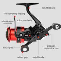 Moulinet de pêche LINNHUE Spinning Reel LR1000-4000 3+1BBS, rapport de transmission 5.2:1, bobine profonde, avec dispositif d'alarme