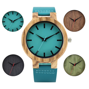 Orologio in Legno con Quadrante Vintage Personalizzabile con Incisione Laser, Orologio al Quarzo alla Moda con Cinturino in Pelle <span class=keywords><strong>per</strong></span> Uomo e Donna - Product Image 3