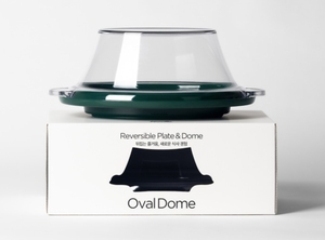 Assiette à dessert ovale classique en plastique moderne, écologique et résistante au lave-vaisselle - Product Image 1