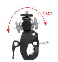 Para Gopro Hero 12 11 10 9 8 7 6 5 4 negro bicicleta motocicleta manillar 360 grados trípode montaje para YI 4K SJCAM Accesorios