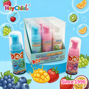 Bonbons en gros personnalisés sous marque privée, bonbons spray monstres amusants aux saveurs de fruits, autocollant tatouage inclus, design flacon spray, OEM - Product Image 2