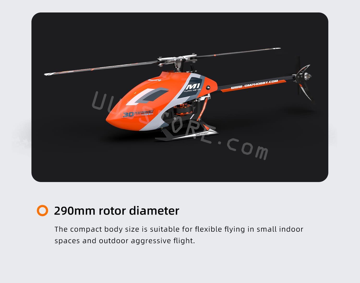 OMPHOBBY M1 EVO 6CH Direct-Drive RC Helicopter with Flight