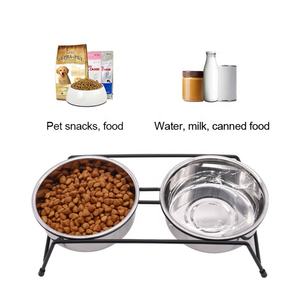 2024 Stainless Steel Elevated <b>Dog</b> & Cat <b>Bowls</b> Tilted <b>Raised</b> Design with Rounded Shape Stocked Feature for Easy Water Feed - Product Image 3