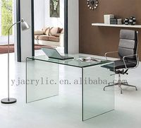 Vente Chaude Bureau de Travail Console Ordinateur Transparent en Forme de U Sur Mesure Tables Basses en Lucite Transparente Table d'Appoint en Acrylique