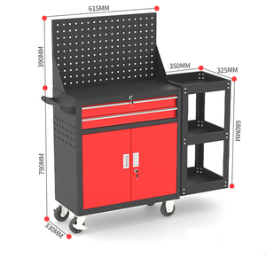 Carro de Herramientas Metálico con Cajones y Panel Perforado, Gabinete Móvil para Almacenamiento en Garaje, Carro de Herramientas para Taller y Reparación de Automóviles - Product Image 1
